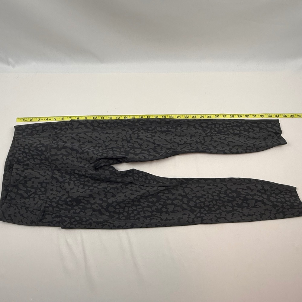 Varley Womens XS High Rise Leopard Print Athletic Leggings Black Grey Pockets - Picture 10 of 12